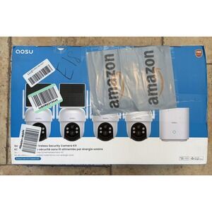 AOSU SmartCam SolarCam D1 White 4 Camera WiFi Solar Security System Outdoor